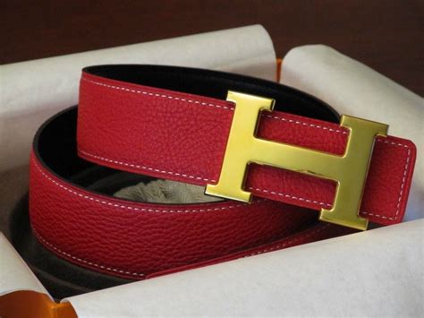 hermes men's red belts.